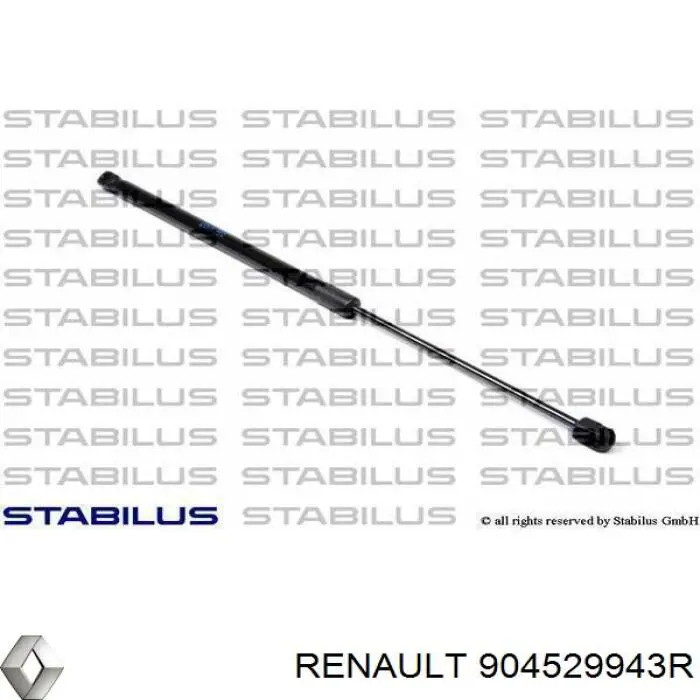 904529943R Renault (RVI) Amortyzator klapy bagażnika (3/5 drzwi-tylnych)