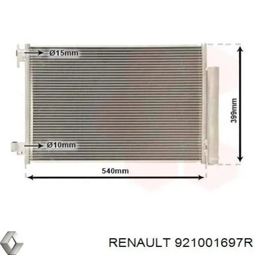 Chłodnica klimatyzacji 921001697R Mercedes