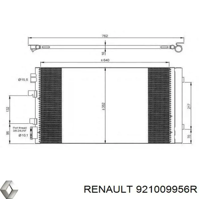 Chłodnica klimatyzacji Renault (RVI) 921009956R cena, od 52,85 USD
