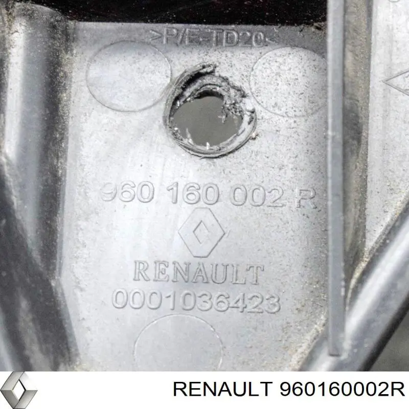Do koszyka 960160002R Renault (RVI) Wspornik zderzaka przedniego prawy