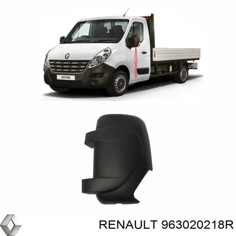 Do koszyka 963020218R Renault (RVI) Lusterko wsteczne lewe