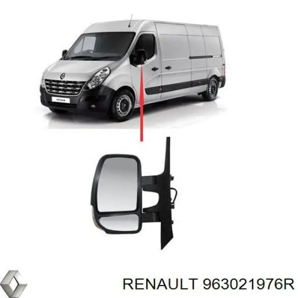 Lusterko wsteczne lewe 963021976R Renault (RVI)