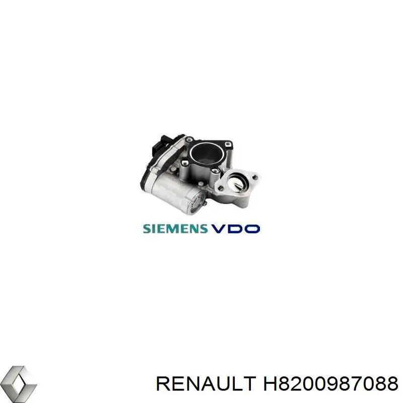 Zawór recyrkulacji spalin EGR Renault (RVI) H8200987088 cena, od 139,85 USD