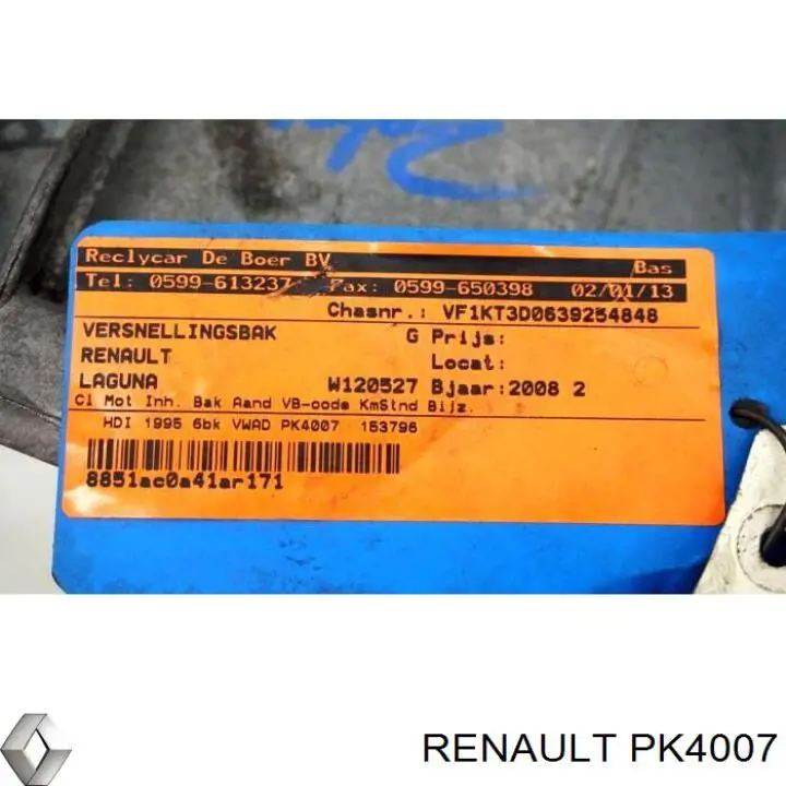  Mechaniczna skrzynia biegów w komplecie Renault Laguna 3