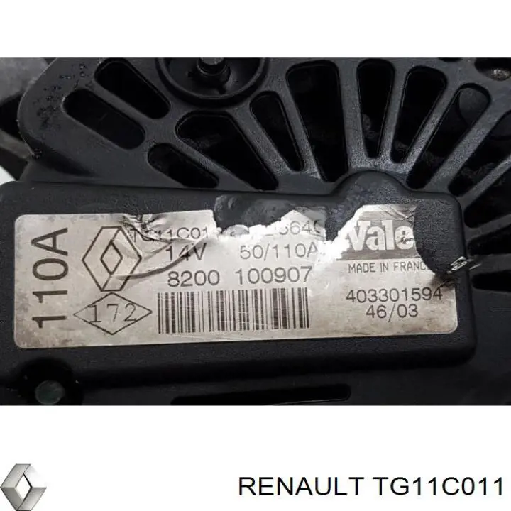 Alternator Renault (RVI) TG11C011 cena, od 92,03 USD