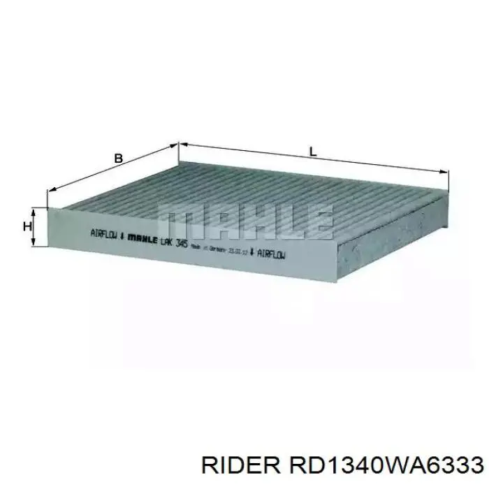 Filtr powietrza Rider RD1340WA6333 cena, od 7,93 USD