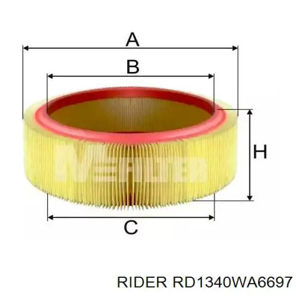 RD1340WA6697 Rider Filtr powietrza