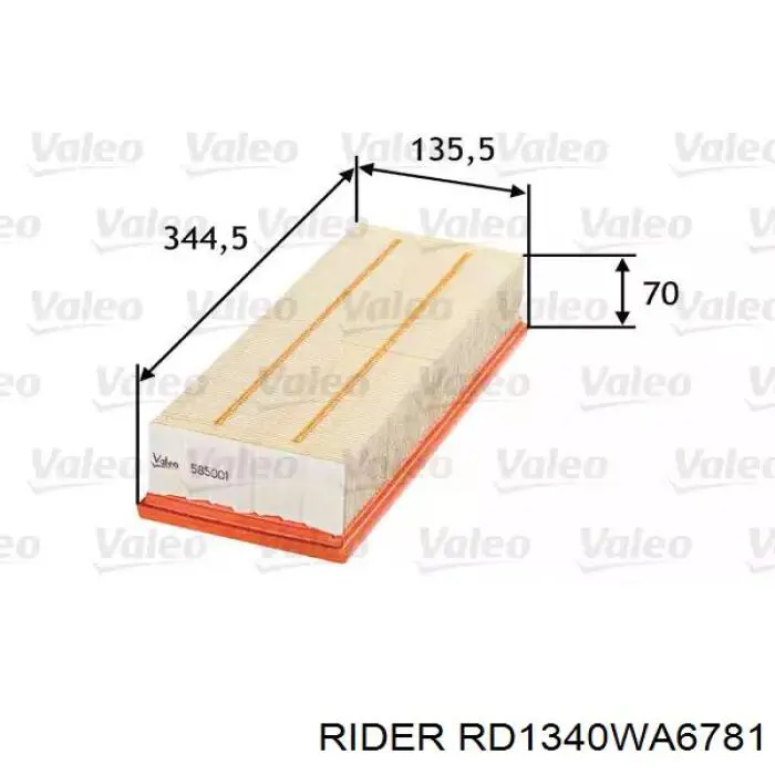 RD1340WA6781 Rider Filtr powietrza