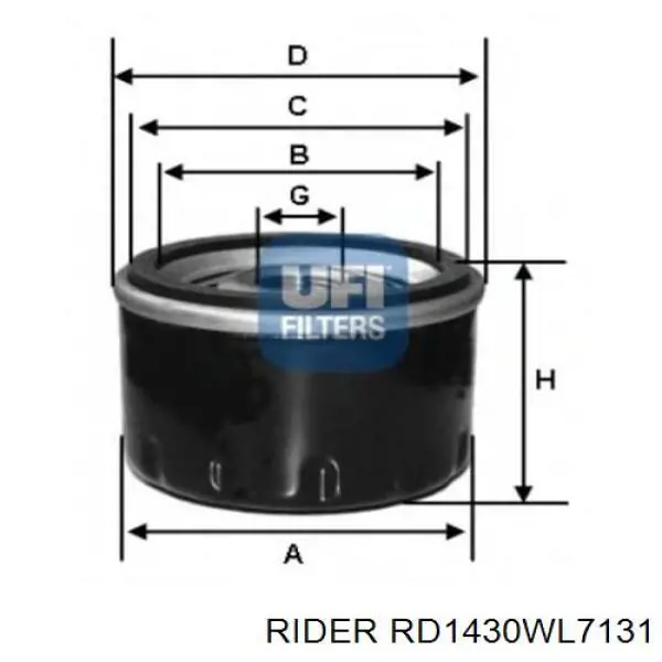 Filtr oleju Rider RD1430WL7131