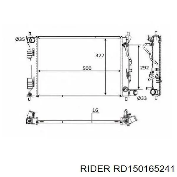 Do koszyka RD150165241 Rider Pompa chłodząca wodna