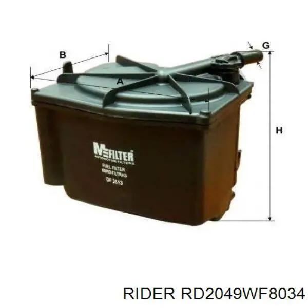Filtr paliwa RD2049WF8034 Rider