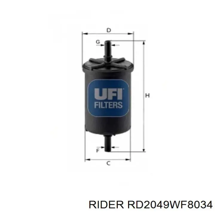 Filtr paliwa Rider RD2049WF8034 cena, od 8,49 USD