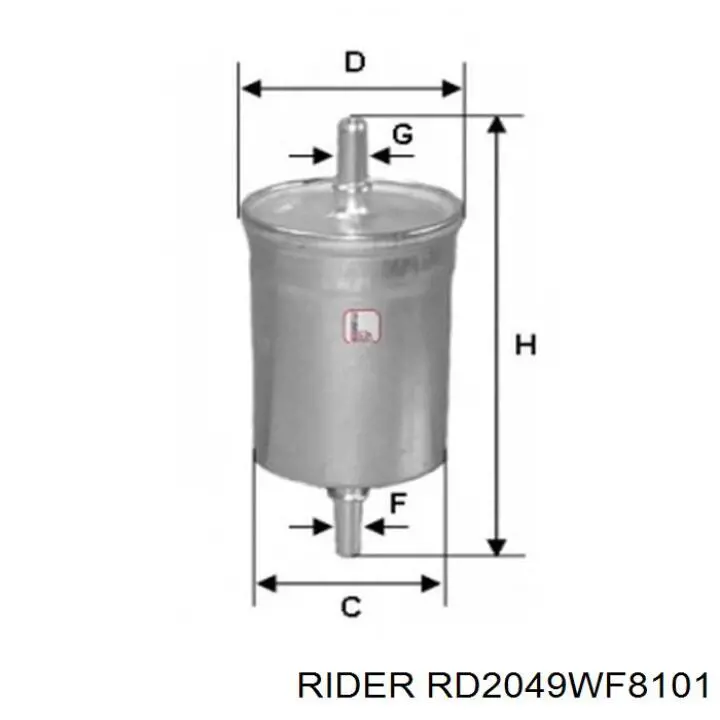 RD2049WF8101 Rider Filtr paliwa