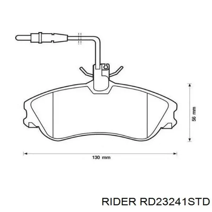 Klocki hamulcowe przednie tarczowe Rider RD23241STD cena, od 14,63 USD