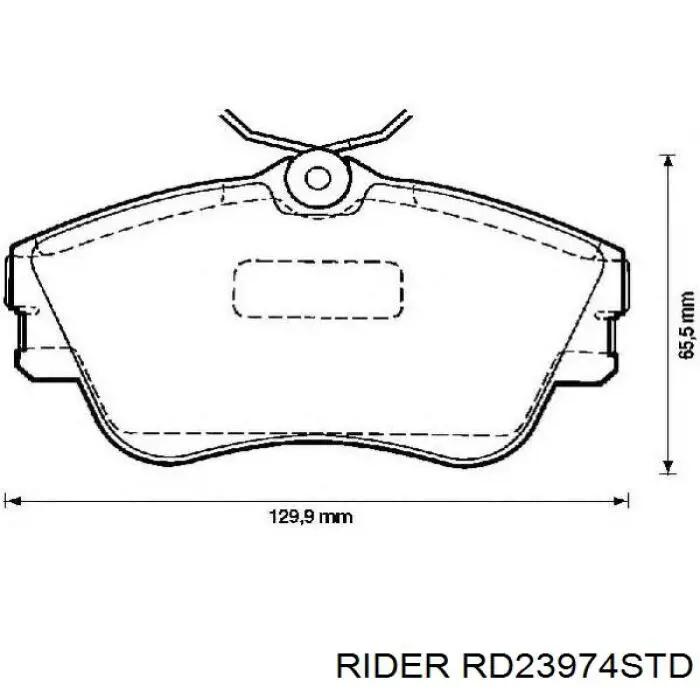 RD23974STD Rider Klocki hamulcowe przednie tarczowe