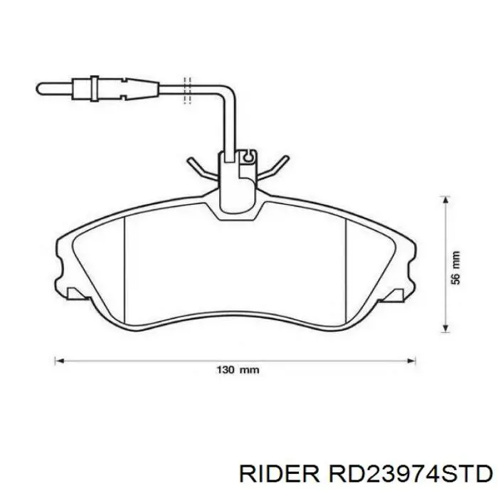 Klocki hamulcowe przednie tarczowe Rider RD23974STD cena, od 14,54 USD