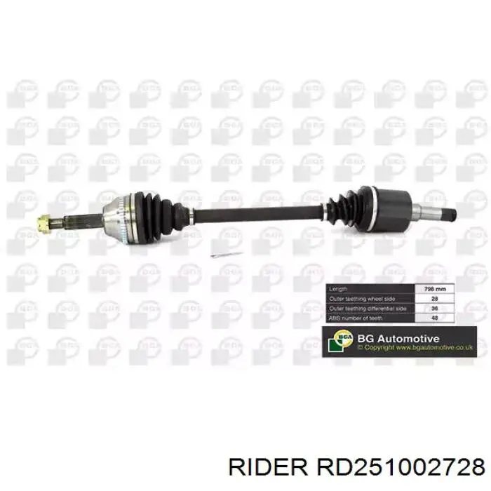Łożysko podwieszane wału Cardana RD251002728 Rider