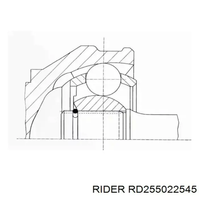 Przegub homokinetyczny wewnętrzny przedni lewy Rider RD255022545 cena, od 35,14 USD