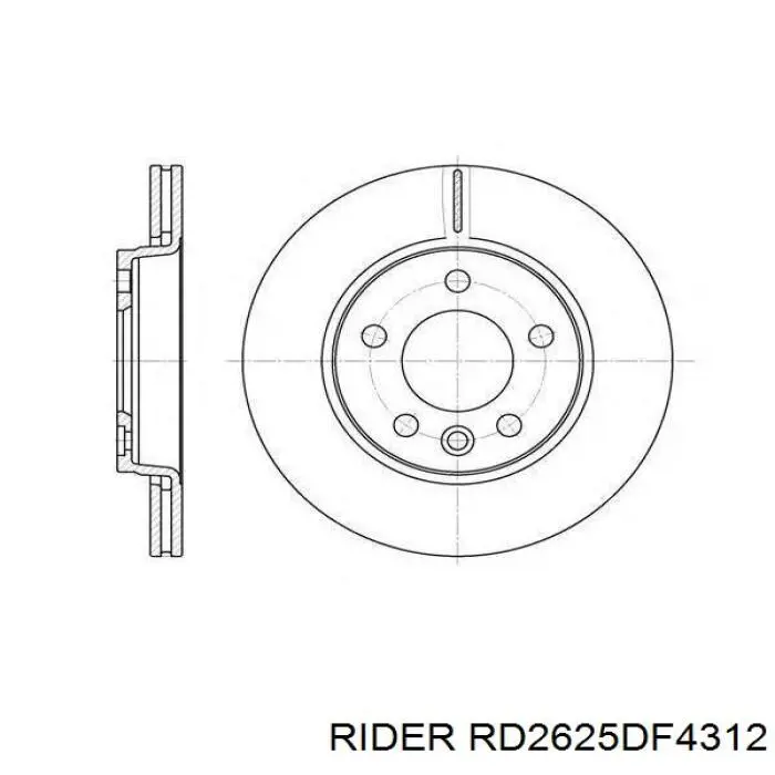 RD2625DF4312 Rider Tarcza hamulcowa tylna