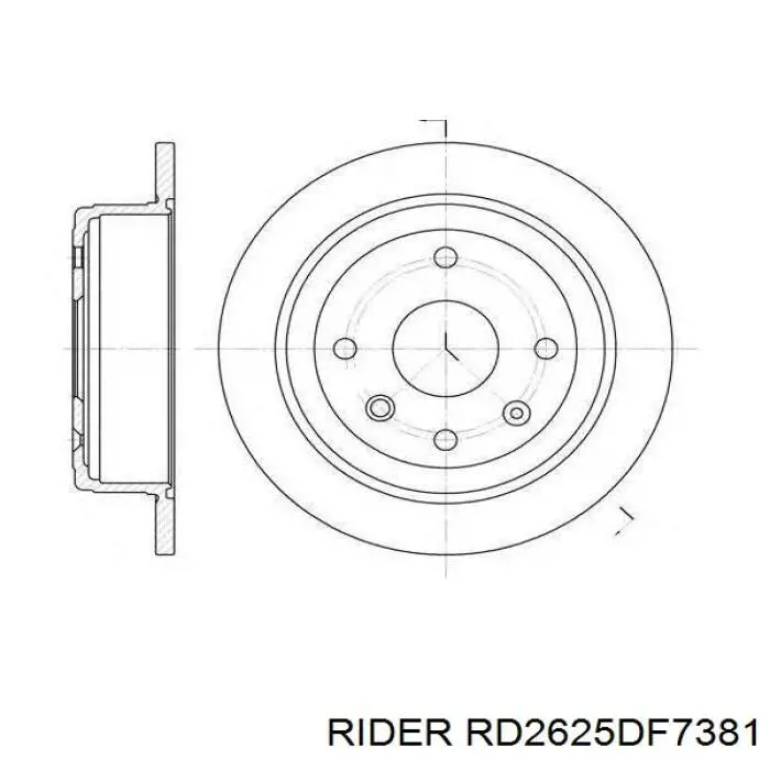 RD.2625.DF7381 Rider tarcza hamulcowa tylna