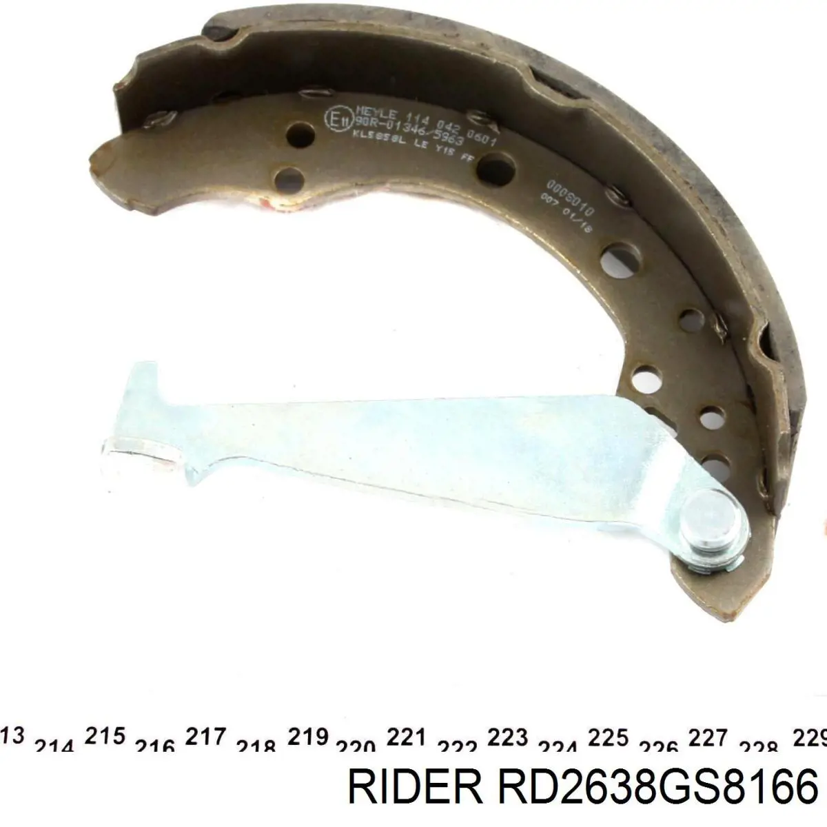 Klocki hamulcowe tylne bębnowe RD2638GS8166 Rider