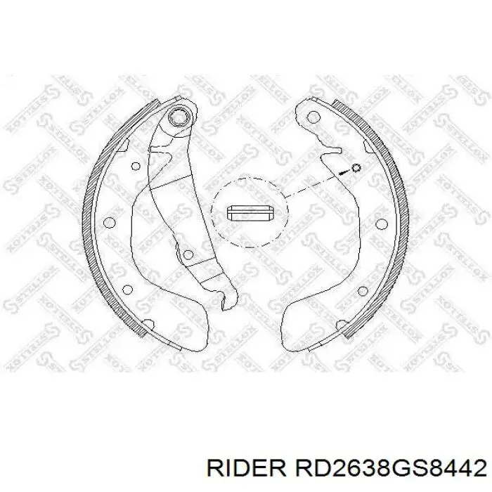 Klocki hamulcowe tylne bębnowe Rider RD2638GS8442 cena, od 26,84 USD