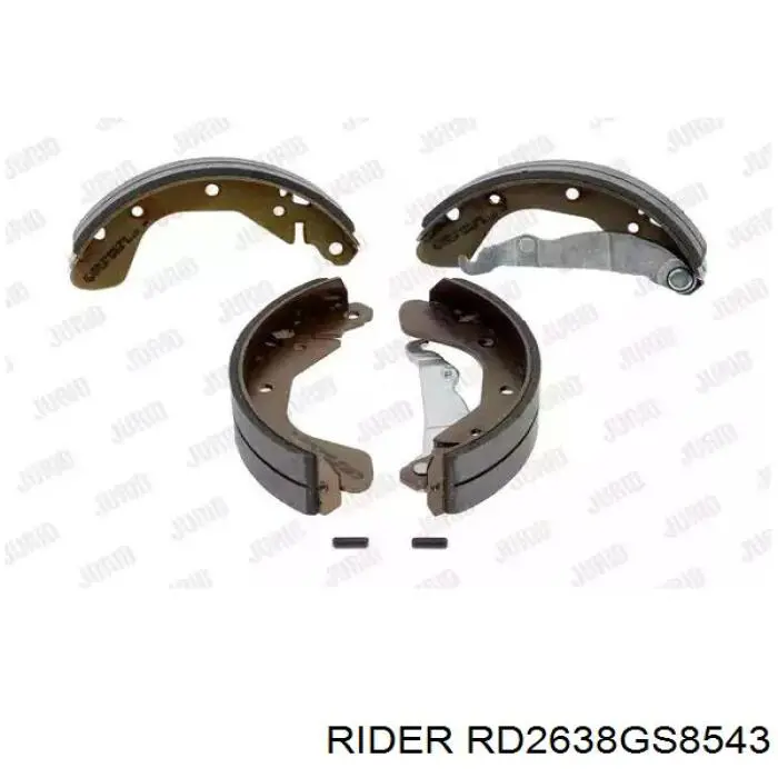 Klocki hamulcowe tylne bębnowe Rider RD2638GS8543 cena, od 20,80 USD