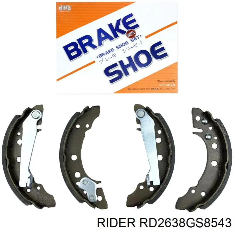 Klocki hamulcowe tylne bębnowe Rider RD2638GS8543