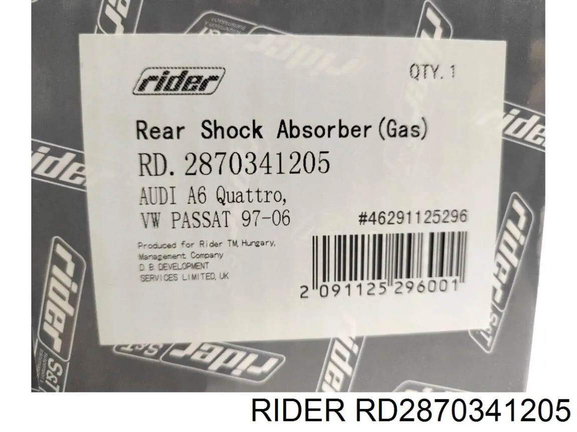 Amortyzator tylny Rider RD2870341205 cena, od 50,35 USD