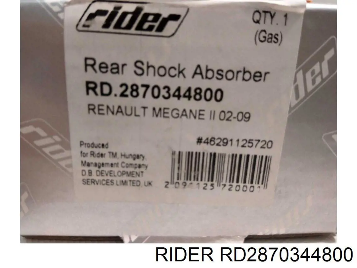 Amortyzator tylny Rider RD2870344800 cena, od 38,07 USD