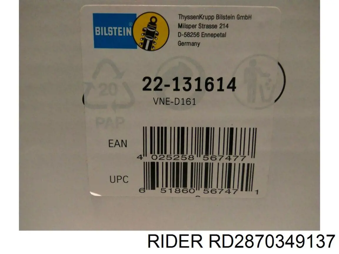 Amortyzator tylny RD2870349137 Rider
