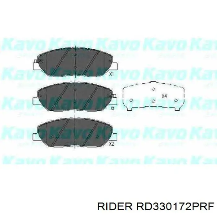 Klocki hamulcowe przednie tarczowe Rider RD330172PRF cena, od 25,49 USD