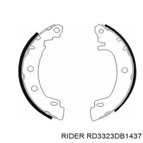 Klocki hamulcowe przednie tarczowe RD3323DB1437 Rider