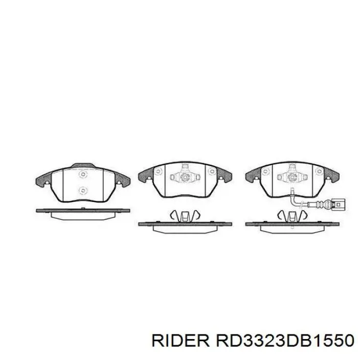 Klocki hamulcowe przednie tarczowe RD3323DB1550 Rider