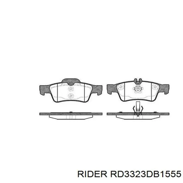 Klocki hamulcowe przednie tarczowe Rider RD3323DB1555 cena, od 34,78 USD
