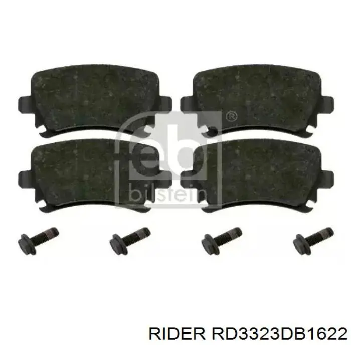 Okładziny (klocki) do hamulców tarczowych tylne Rider RD3323DB1622