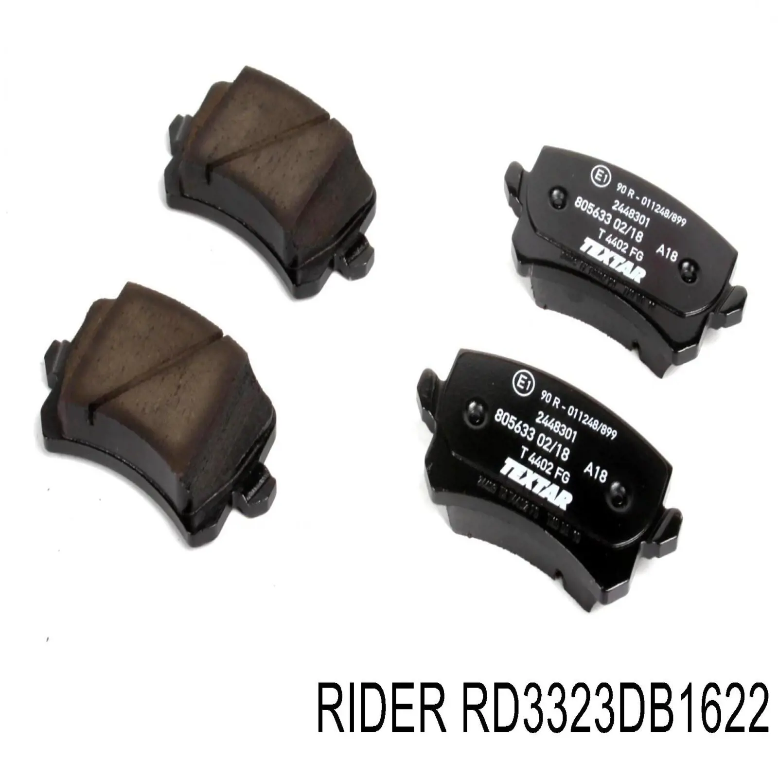 Okładziny (klocki) do hamulców tarczowych tylne Rider RD3323DB1622 cena, od 36,63 USD