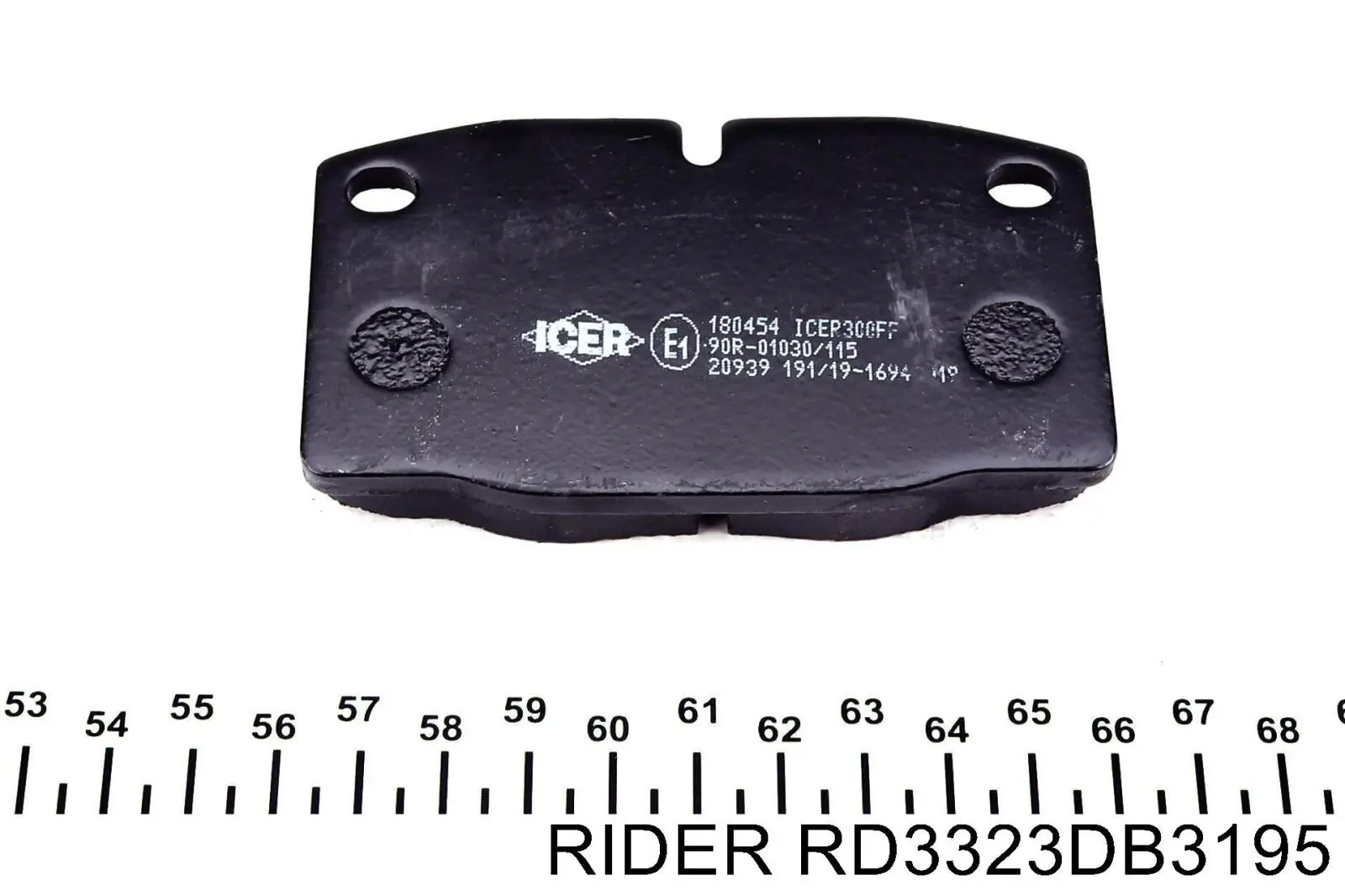 Klocki hamulcowe przednie tarczowe RD3323DB3195 Rider