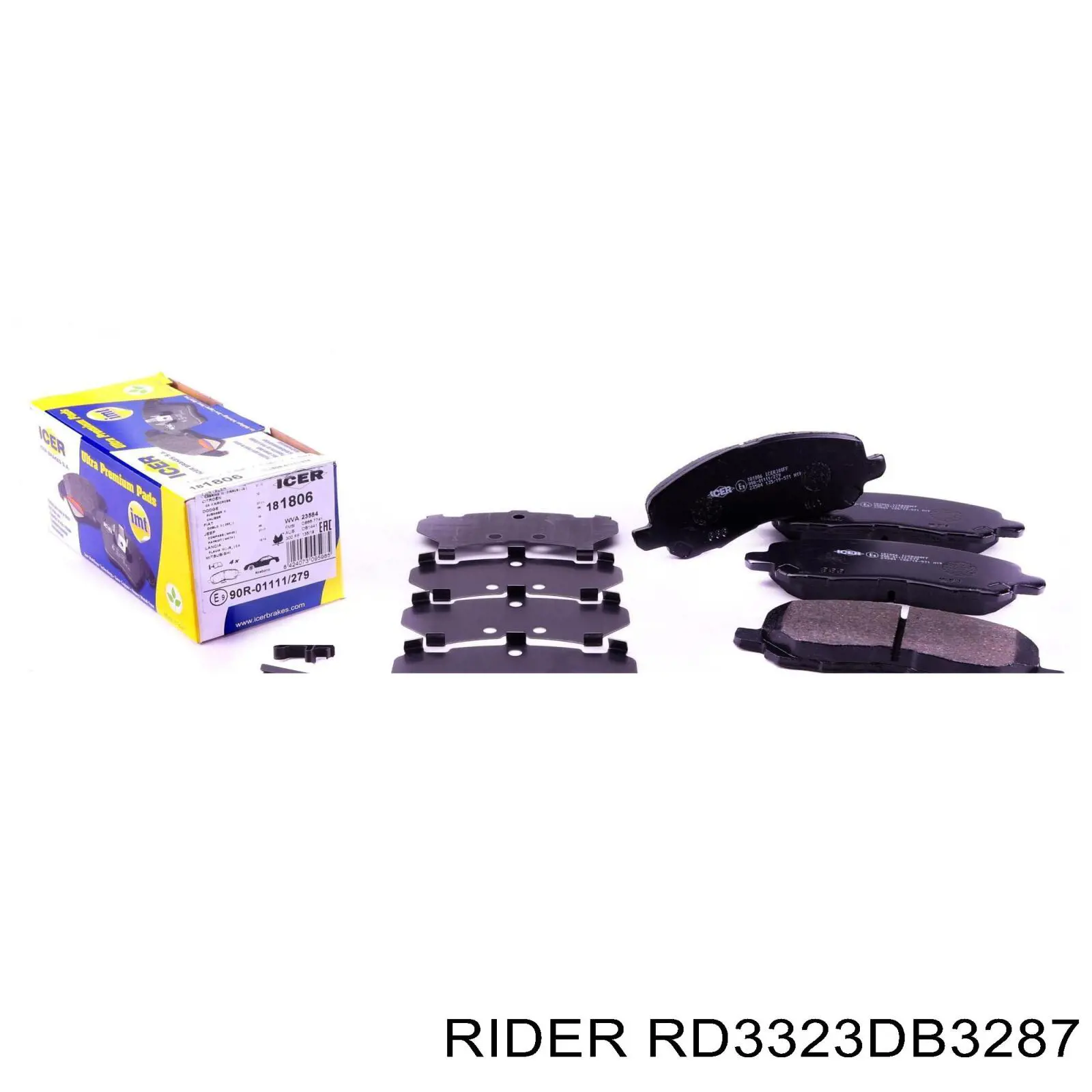 Klocki hamulcowe przednie tarczowe RD3323DB3287 Rider