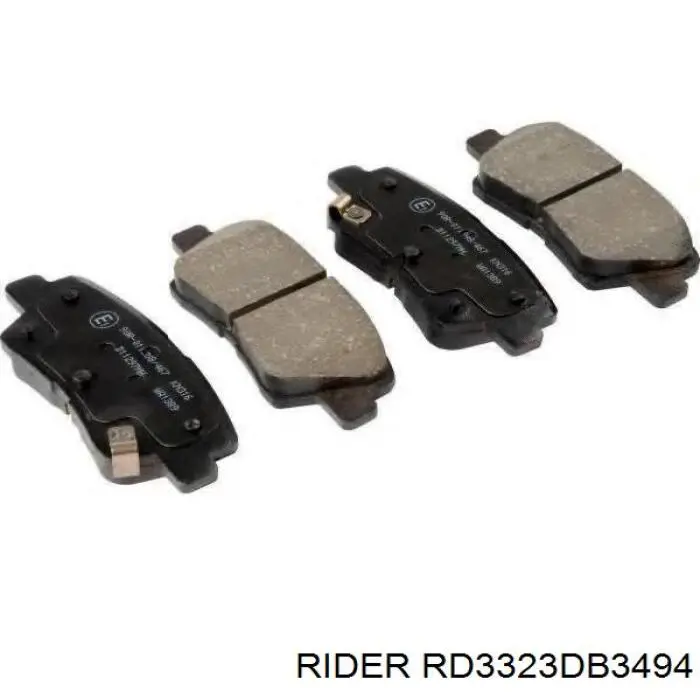 Okładziny (klocki) do hamulców tarczowych tylne Rider RD3323DB3494 cena, od 19,00 USD
