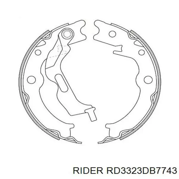 Klocki hamulcowe przednie tarczowe Rider RD3323DB7743 cena, od 24,33 USD