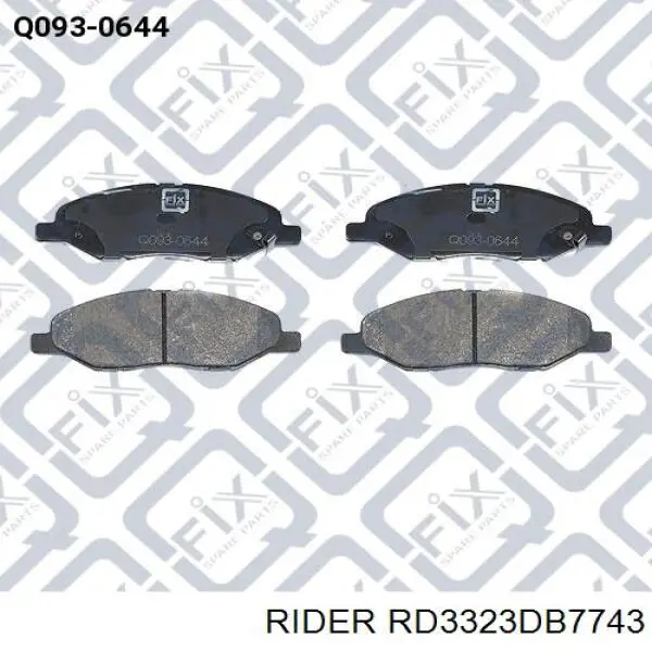 Klocki hamulcowe przednie tarczowe Rider RD3323DB7743