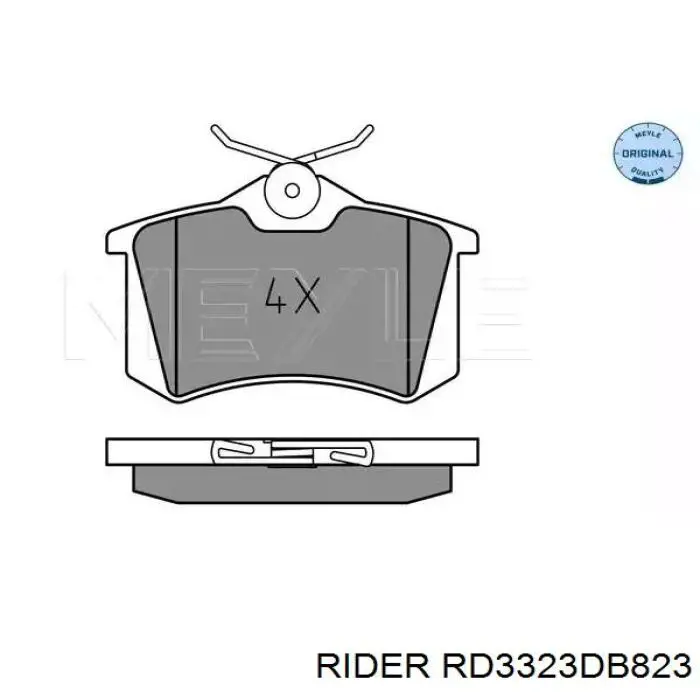 Do koszyka RD3323DB823 Rider Okładziny (klocki) do hamulców tarczowych tylne