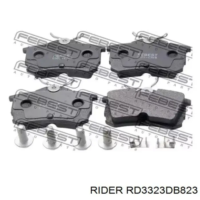 Okładziny (klocki) do hamulców tarczowych tylne RD3323DB823 Rider