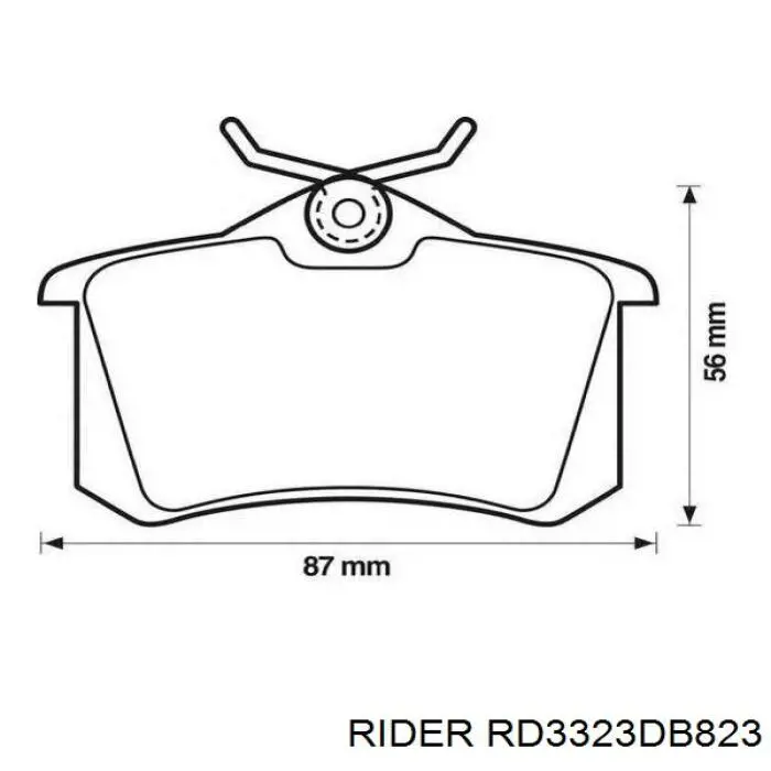 RD3323DB823 Rider Okładziny (klocki) do hamulców tarczowych tylne