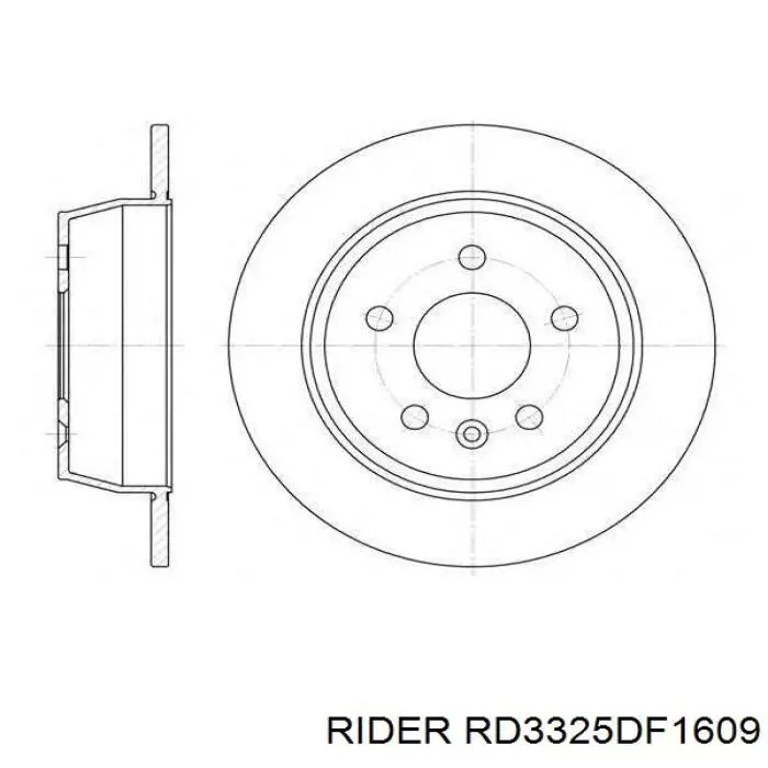 Tarcza hamulcowa przednia RD3325DF1609 Rider