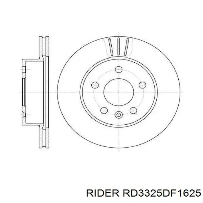 Tarcza hamulcowa przednia RD3325DF1625 Rider