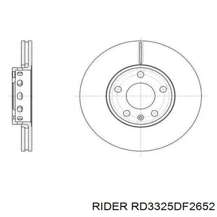 Tarcza hamulcowa przednia Rider RD3325DF2652 cena, od 47,83 USD