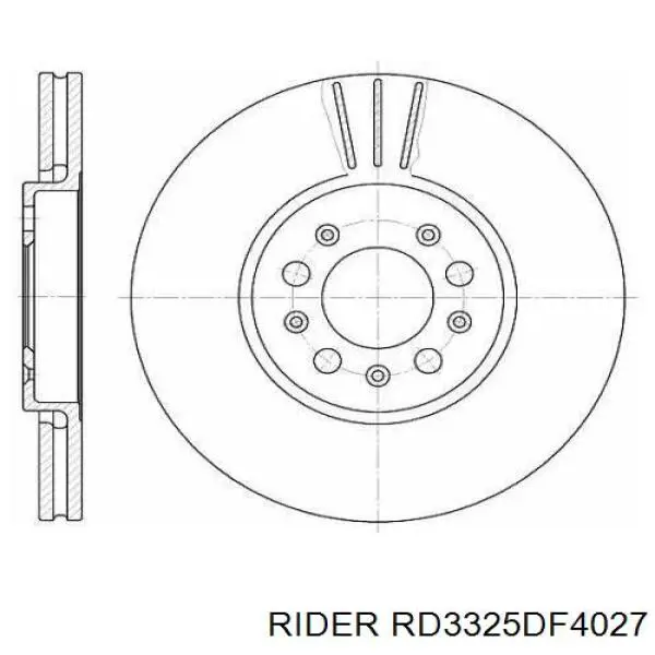 RD3325DF4027 Rider Tarcza hamulcowa przednia