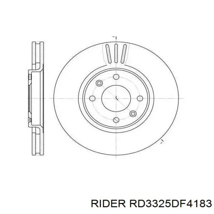 RD3325DF4183 Rider Tarcza hamulcowa przednia